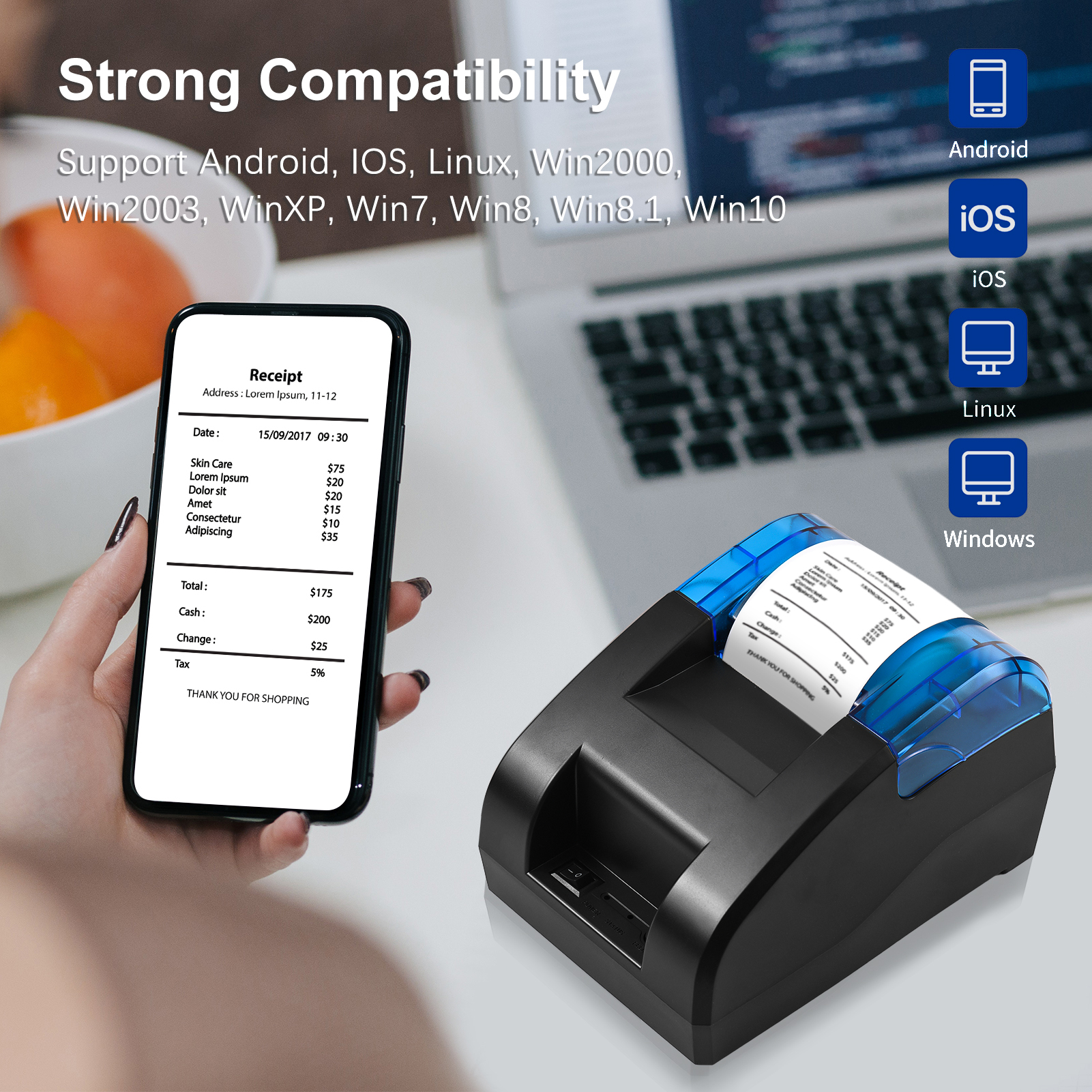 58mm Thermal Receipt Printer D - Commercial Printing Shop のレビューと価格
