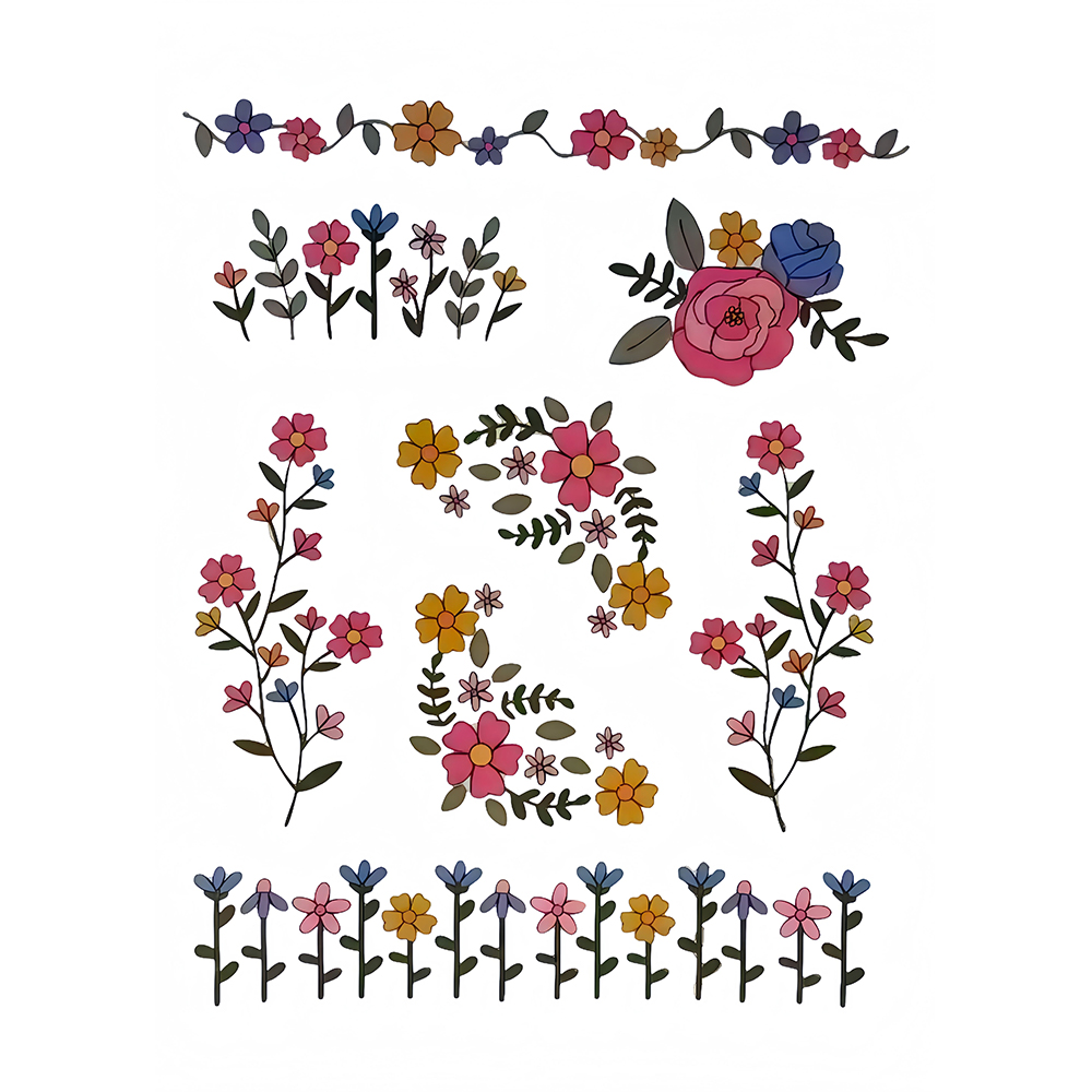 1 Set of 8pcs Colorful Graphic - Embroidery Stabilizer Backing のレビューと価格