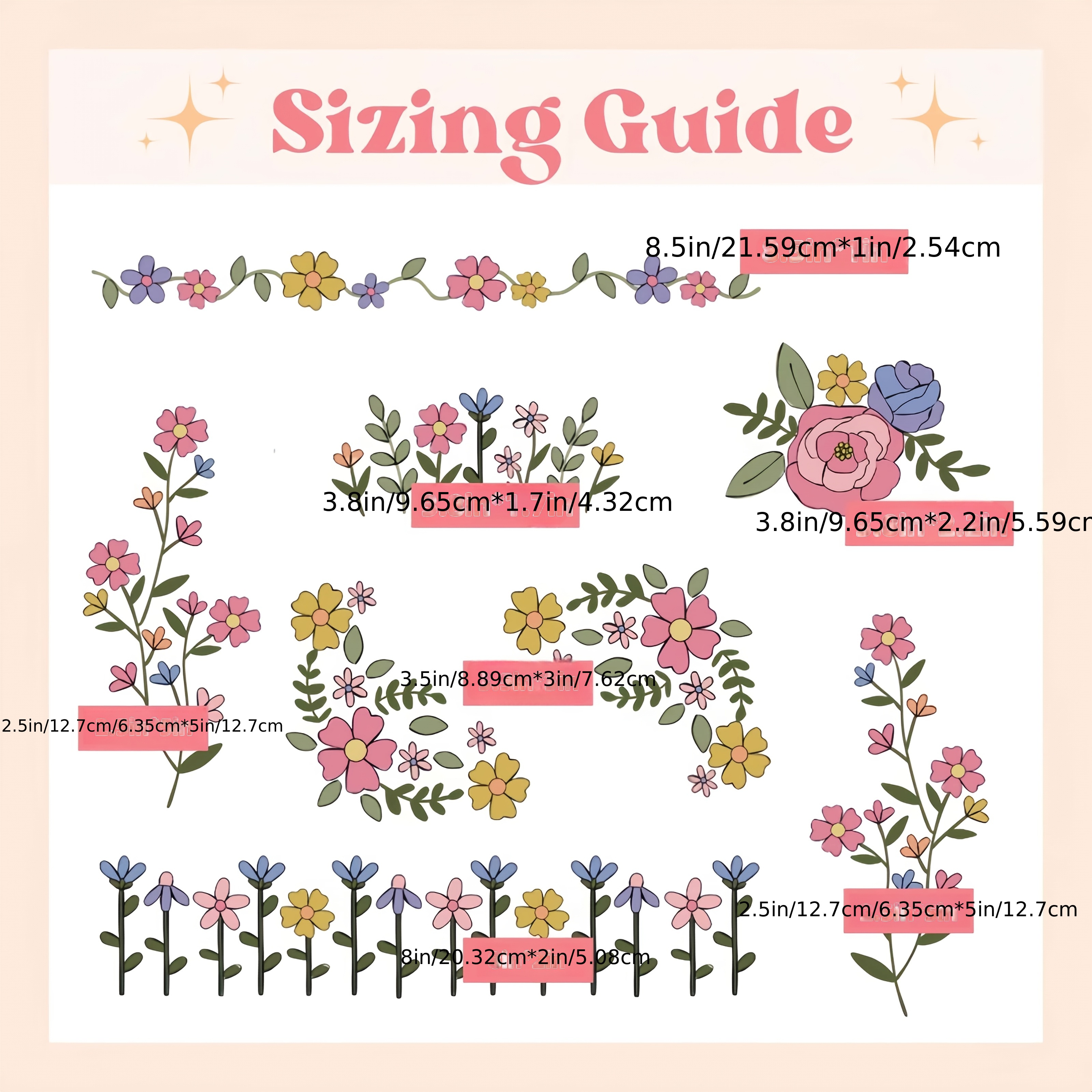 1 Set of 8pcs Colorful Graphic - Embroidery Stabilizer Backing のレビューと価格