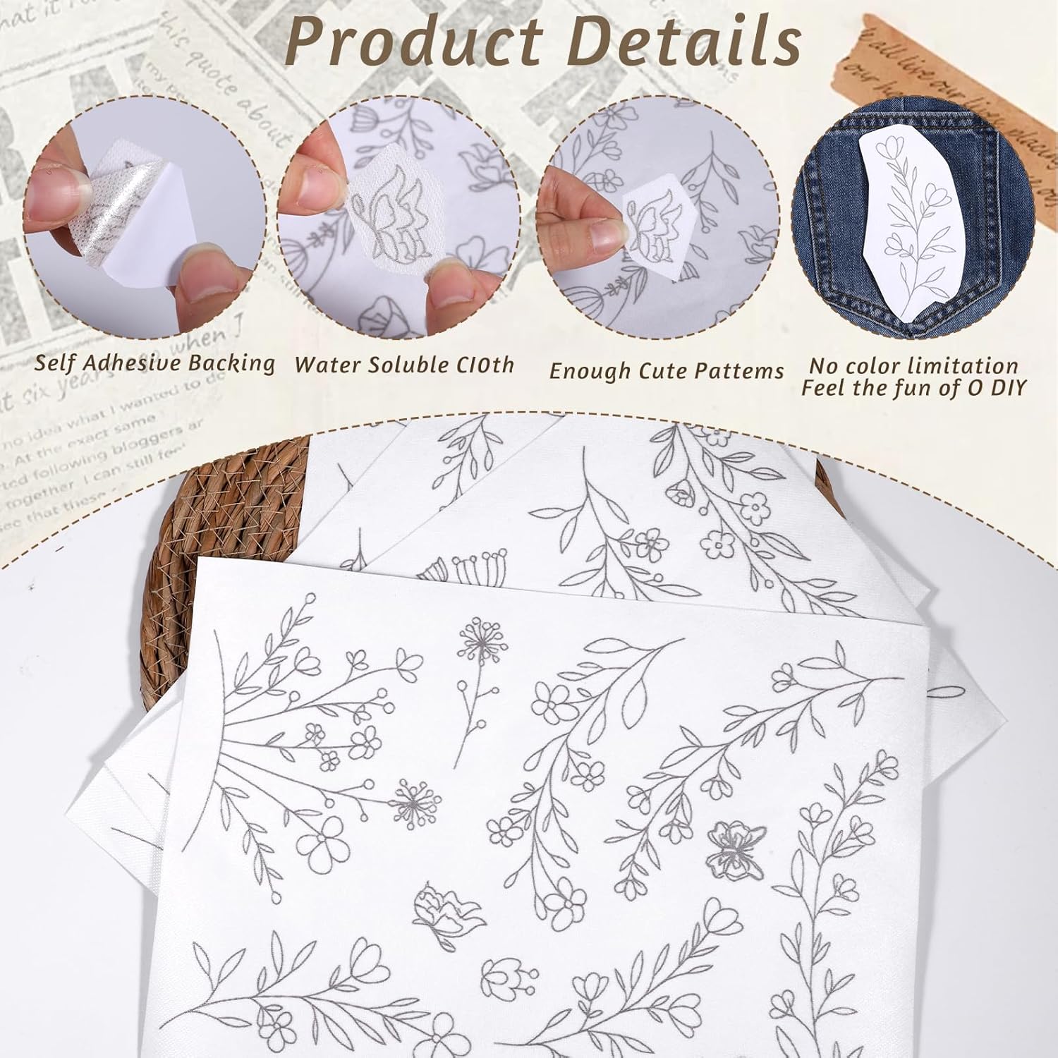 Stick & Stitch Water Soluble E - Embroidery Stabilizer Backing のレビューと価格
