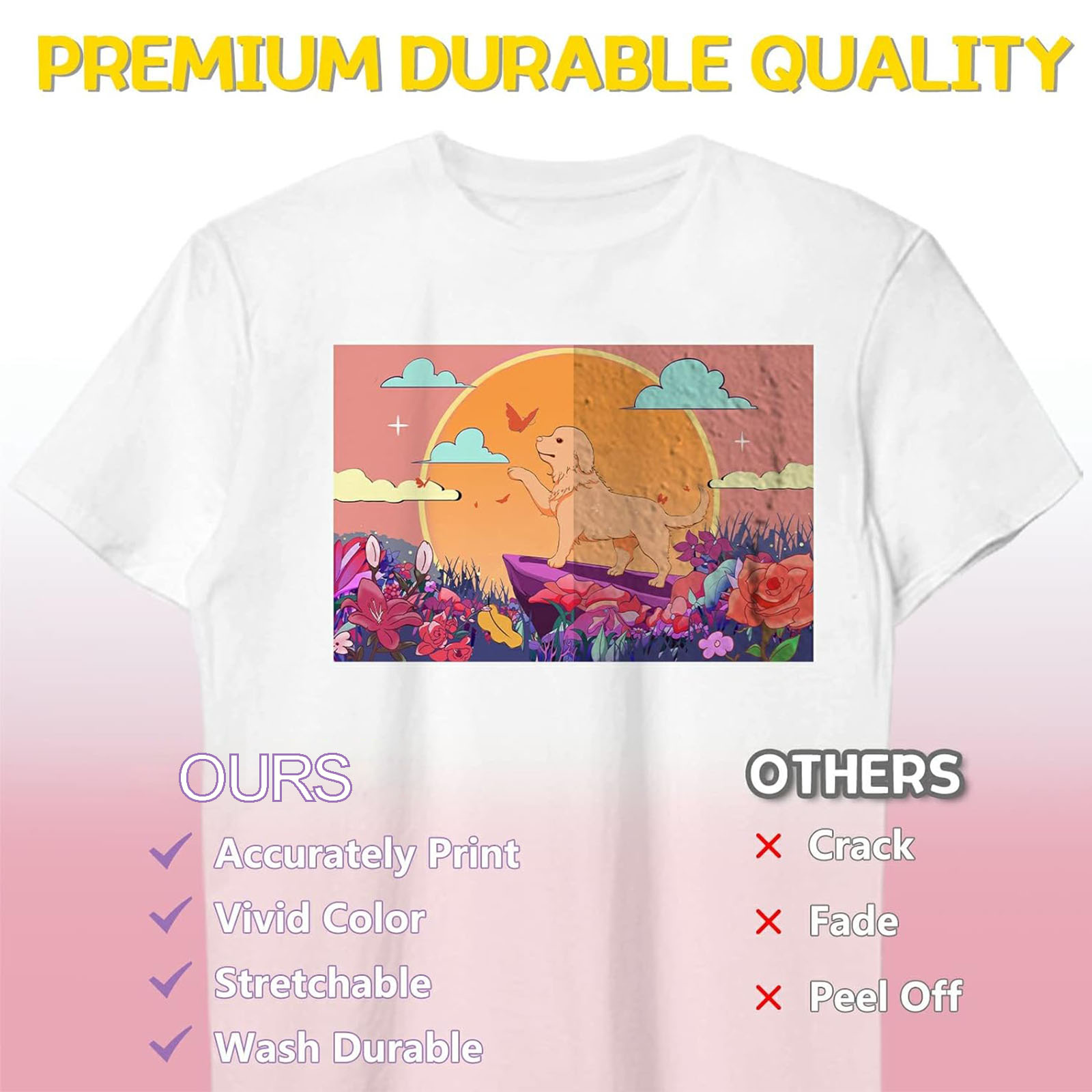 5 Sheets A4 Heat Transfer Pape - Printable Heat Transfer Vinyl のレビューと価格