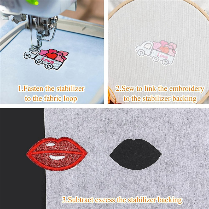 A67P-20 Pcs Double Sided Iron  - Embroidery Stabilizer Backing のレビューと価格
