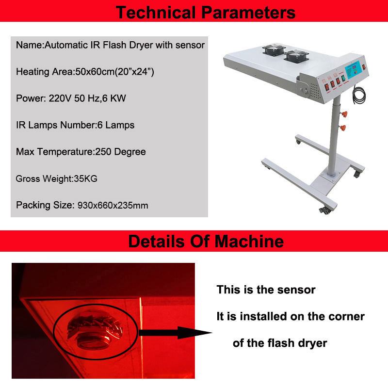 Automatic IR Flash Dryer for T - Flash Dryer Screen Print のレビューと価格
