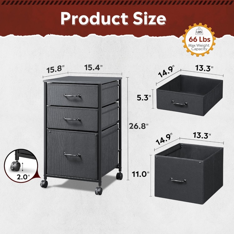 GALAXHERO File Cabinet 3-Drawe - Commercial Printer のレビューと価格