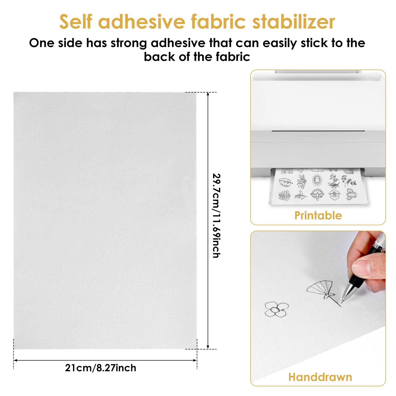 12/24PCS Sticky Water Soluble  - Embroidery Stabilizer Backing のレビューと価格