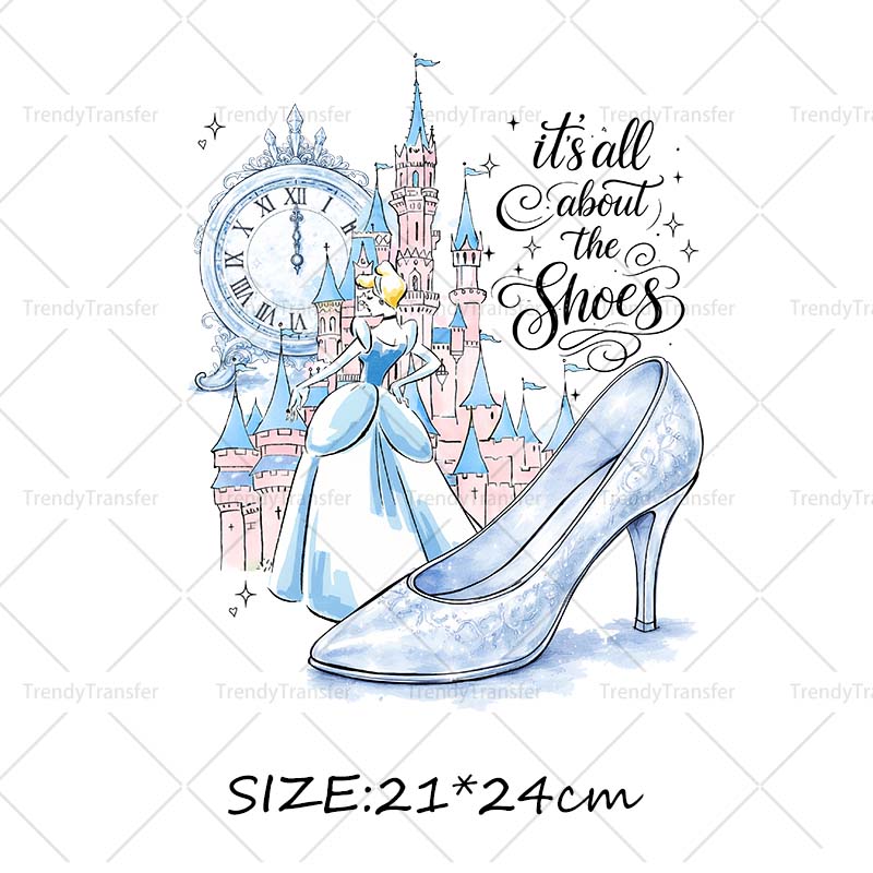 Cinderella Crystal shoes Iron  - Printable Heat Transfer Vinyl のレビューと価格