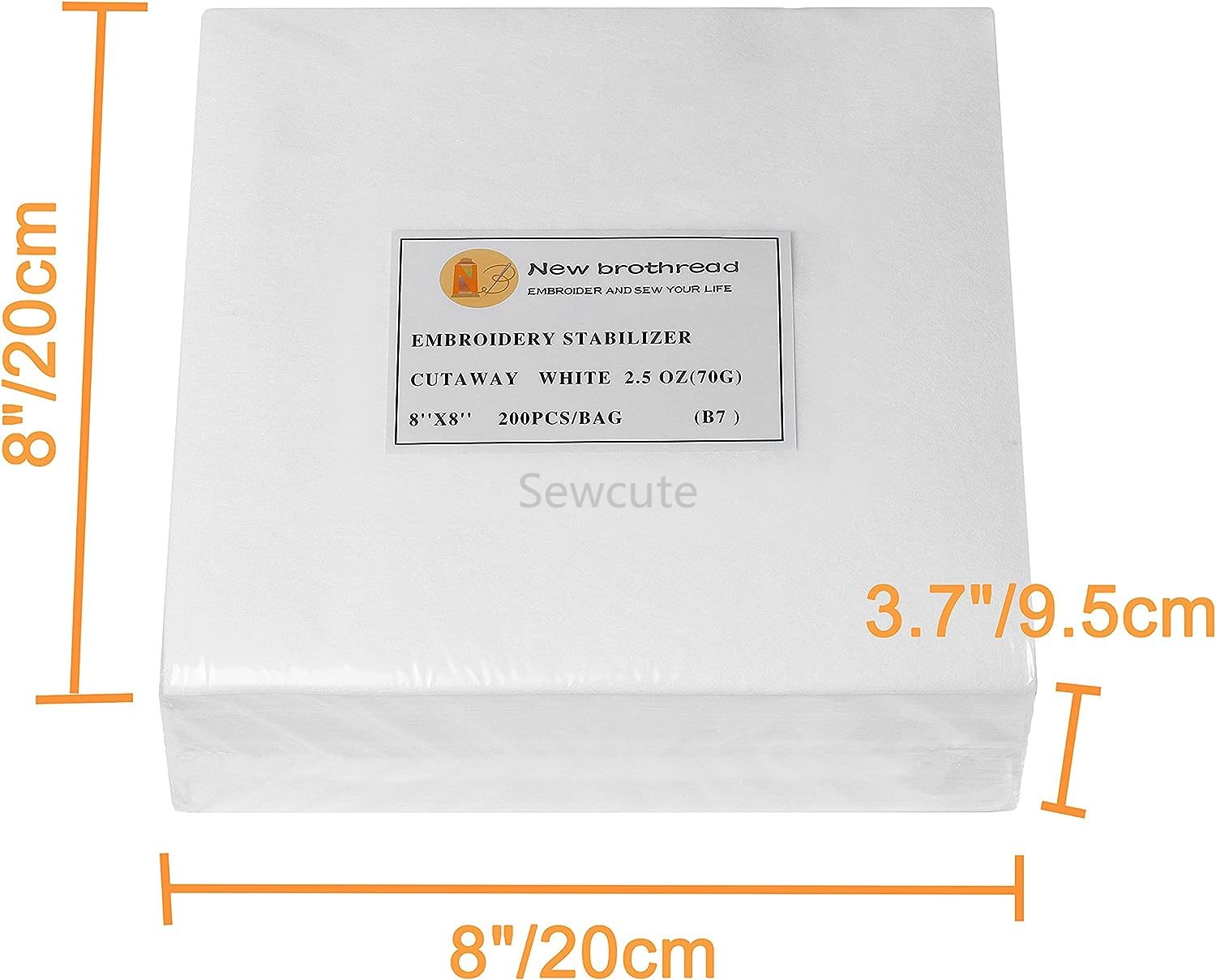 100sheets New brothread Cut Aw - Embroidery Stabilizer Backing のレビューと価格