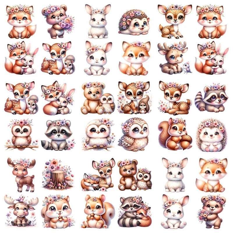 14CM Suit Cute Flower Animal F - Printable Heat Transfer Vinyl のレビューと価格