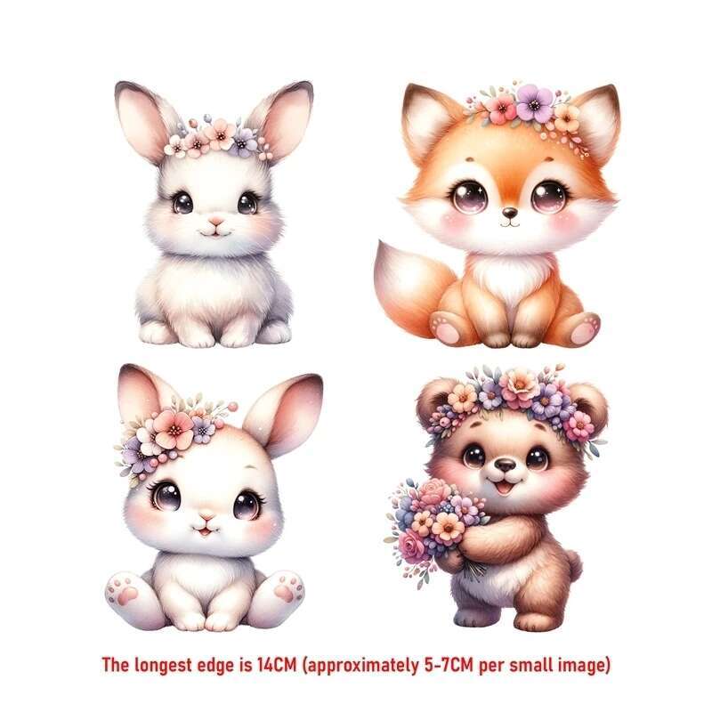 14CM Suit Cute Flower Animal F - Printable Heat Transfer Vinyl のレビューと価格