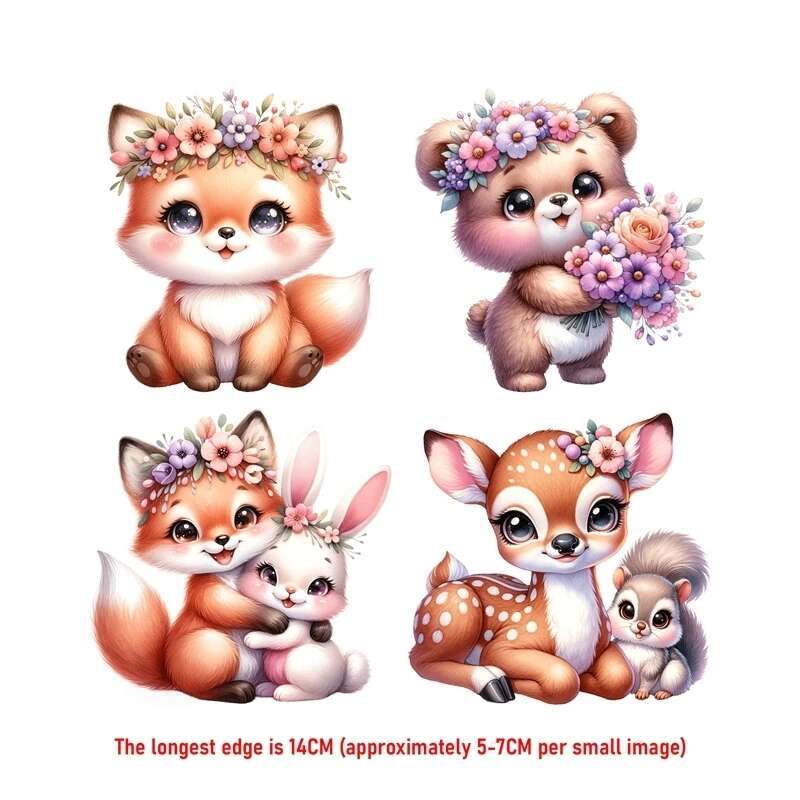 14CM Suit Cute Flower Animal F - Printable Heat Transfer Vinyl のレビューと価格