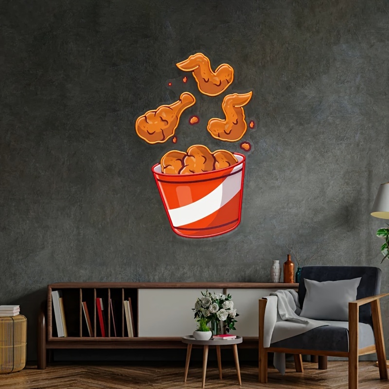 Fried Chicken Leg Neon Sign US - Commercial Printing Shop のレビューと価格