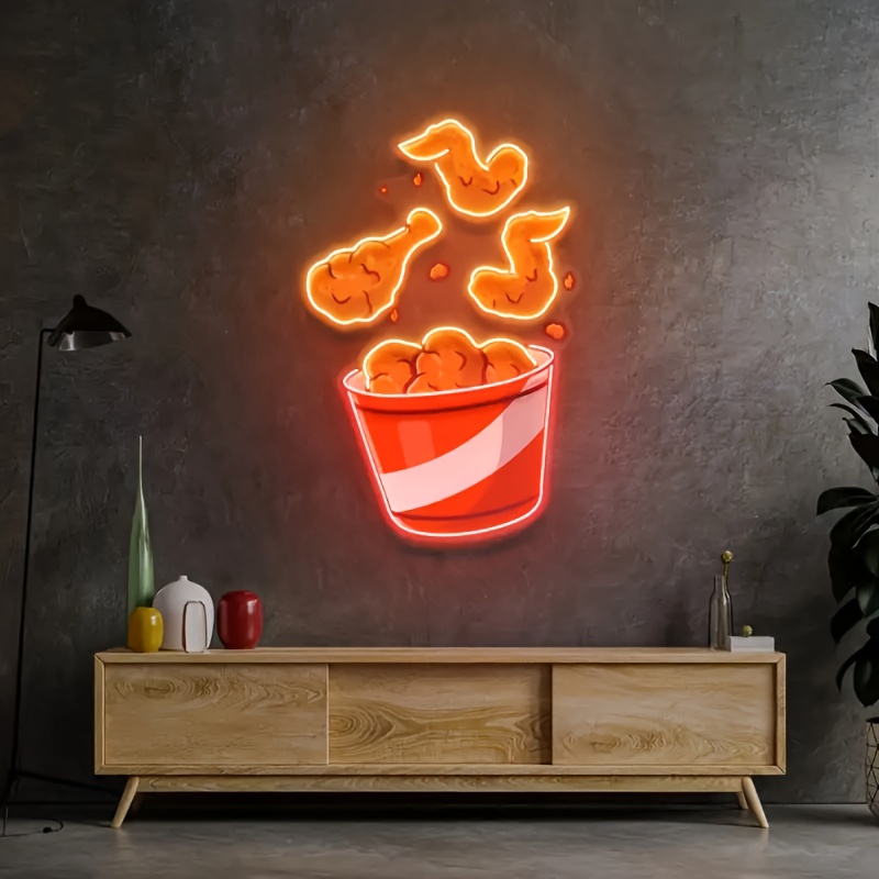 Fried Chicken Leg Neon Sign US - Commercial Printing Shop のレビューと価格