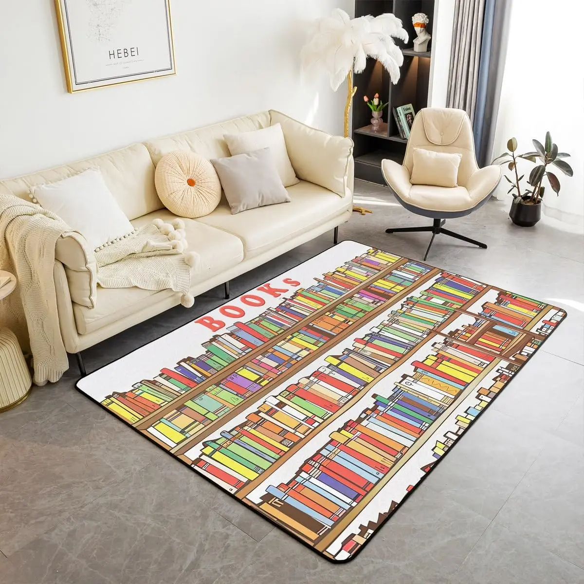 Bookshelf Area Rug for Teen St - Commercial Book Printing Machines のレビューと価格