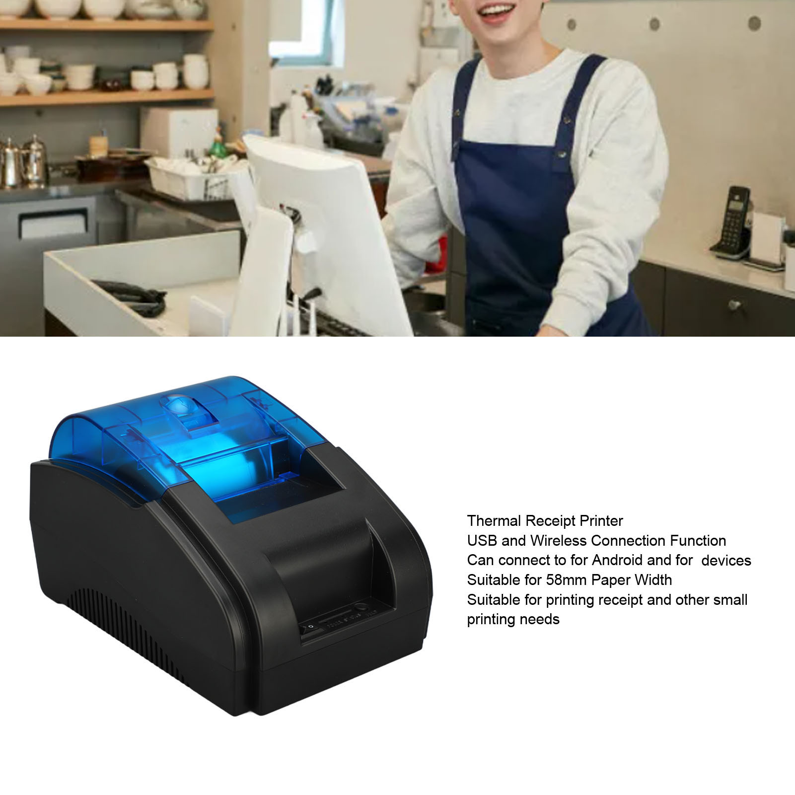 58mm Thermal Receipt Printer T - Commercial Printer のレビューと価格