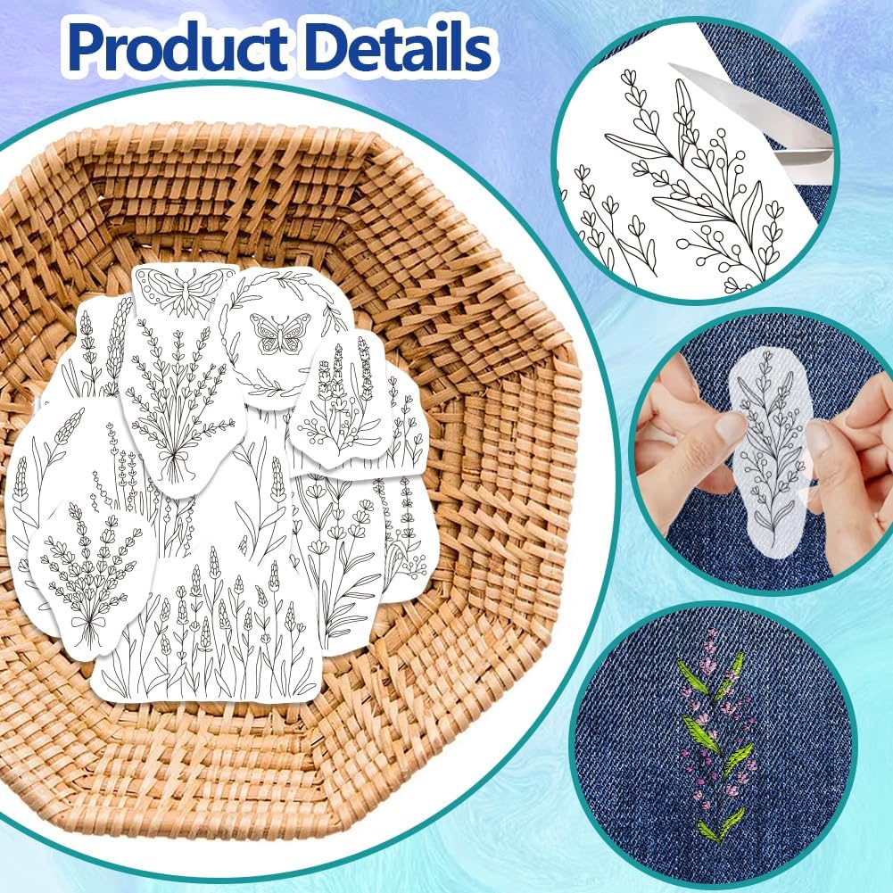 Lavender Flower Butterfly Wate - Embroidery Stabilizer Backing のレビューと価格