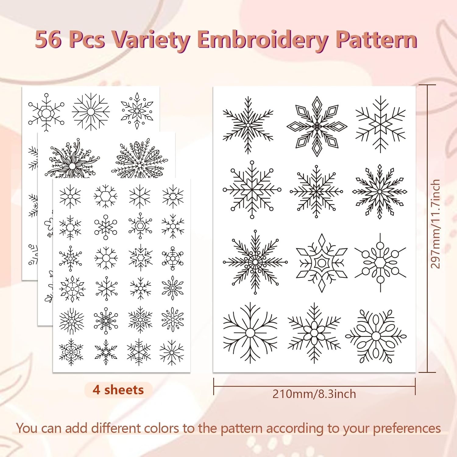 Snowflake Wreath Stick and Sti - Embroidery Stabilizer Backing のレビューと価格