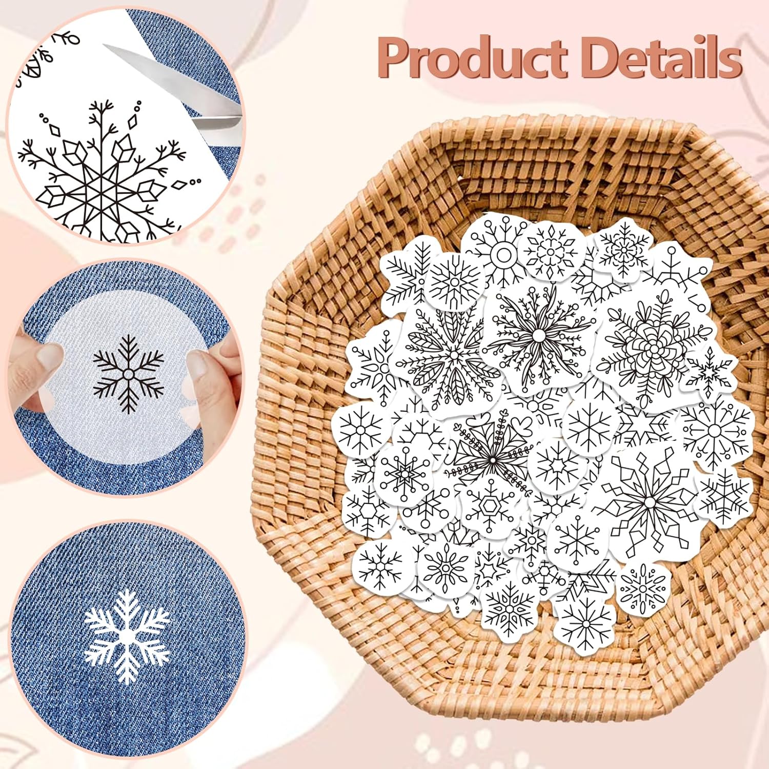 Snowflake Wreath Stick and Sti - Embroidery Stabilizer Backing のレビューと価格