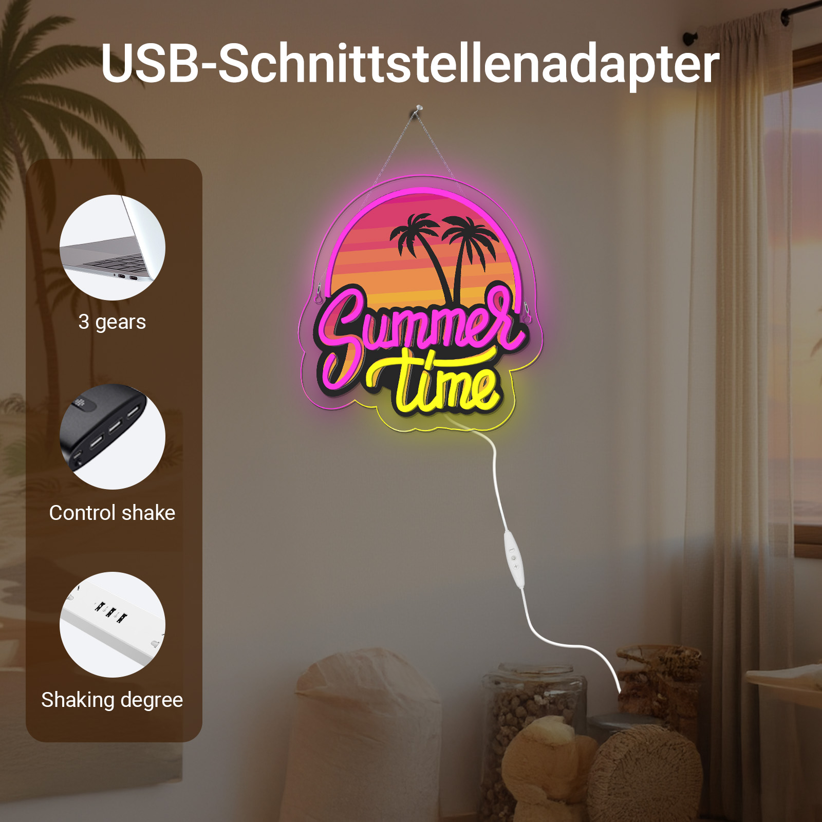 Summer Time Neon Sign UV Print - Commercial Printing Shop のレビューと価格