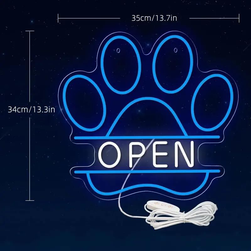 LED Neon Sign USB Dimmable Paw - Commercial Printing Shop のレビューと価格
