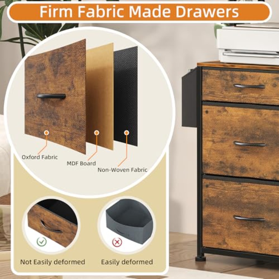 3 Fabric Drawer Tall File Cabi - Commercial Printer のレビューと価格
