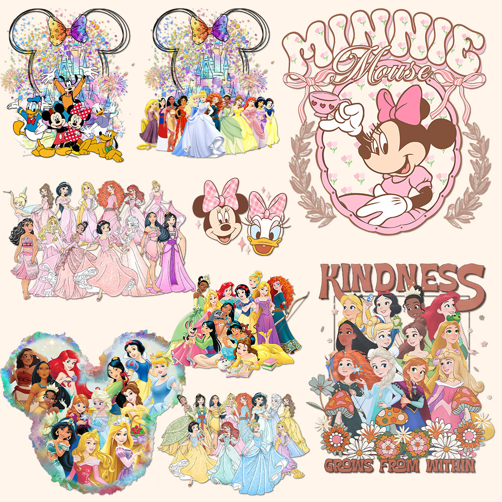 Retro Mickey Minnie Pink Princ - Printable Heat Transfer Vinyl のレビューと価格