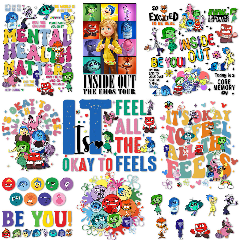 Inside Out Iron on Decals for  - Printable Heat Transfer Vinyl のレビューと価格