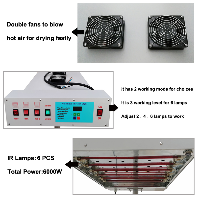 Economical Movable 6KW Infrare - Flash Dryer Screen Print のレビューと価格