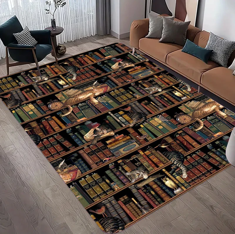 Vintage Book Print Area Rug, R - Commercial Book Printing Machines のレビューと価格