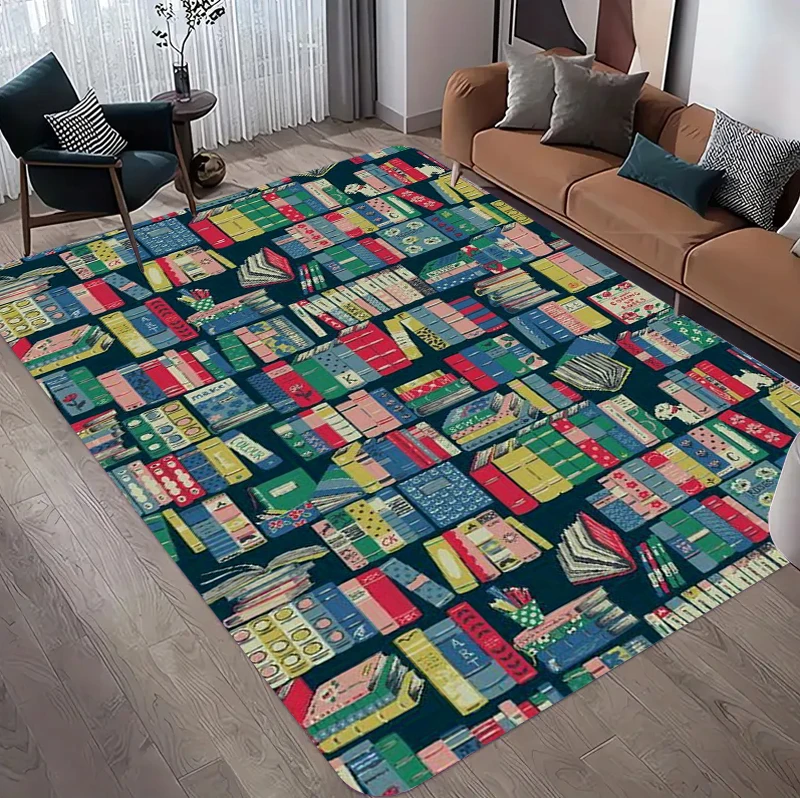 Vintage Book Print Area Rug, R - Commercial Book Printing Machines のレビューと価格